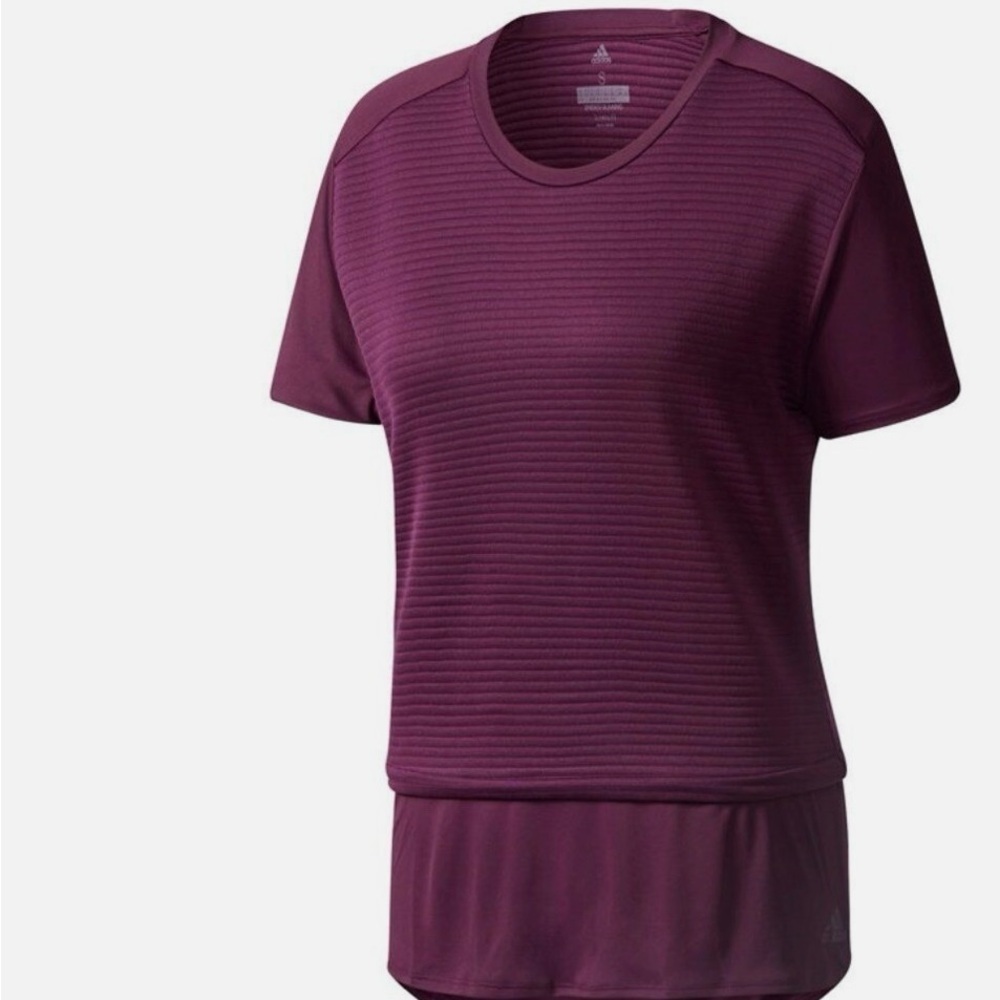 Adidas Performance Running Shirt - Burgundy/Purple - Size Small (S)